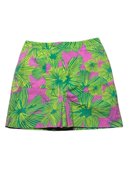 Lilly Pulitzer Pants - Lilly Pulitzer Hibiscus Vintage Skort Size 4 Pink Green Pockets